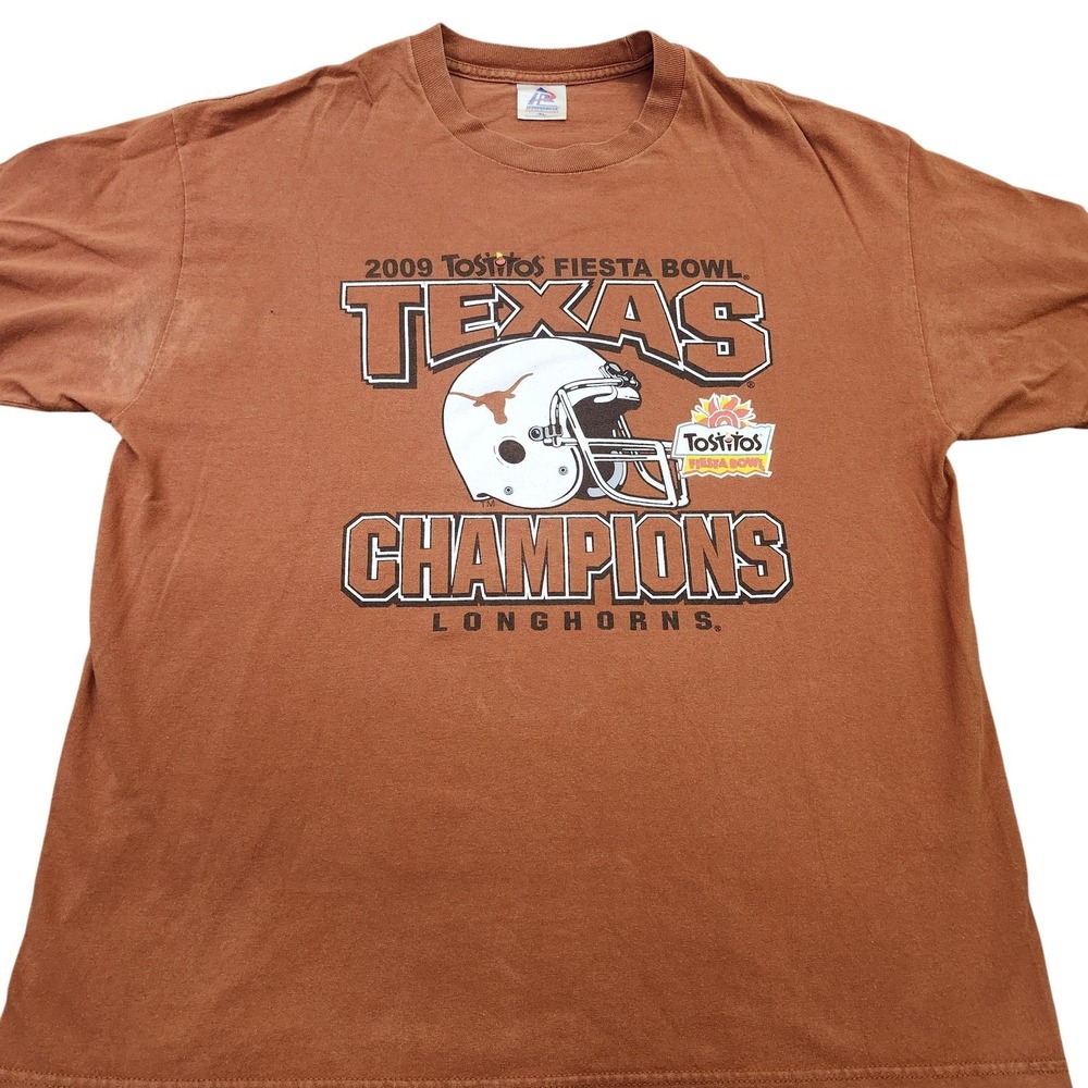 Texas Longhorns Shirt Mens XL Orange NCAA Football Tri-Lake Inc 2009 Fiesta Bowl